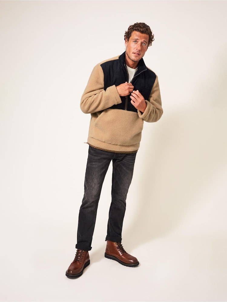 White Stuff Natural Grove Half Zip Jumper - Image 2 of 4 White Stuff Natural Grove Half Zip Jumper - Image 2 of 4