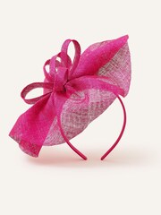 Accessorize Pink Jasmine Gathered Disc Sinamay Band Fascinator Hat - Image 2 of 2