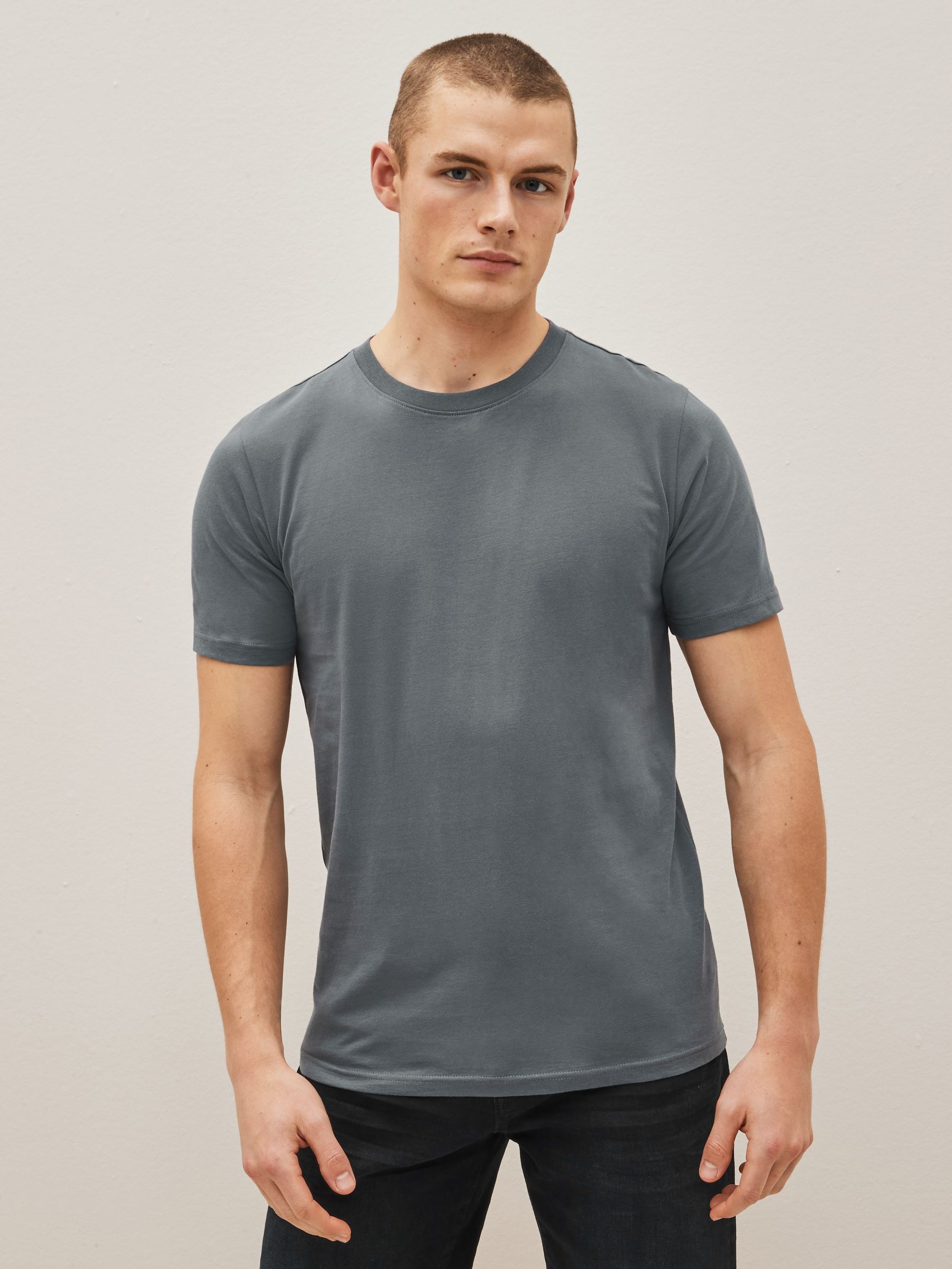 レビュー高評価の商品 Buy Black/Slate/Grey Marl/White/Navy/Blue Slim Fit Essential トップス