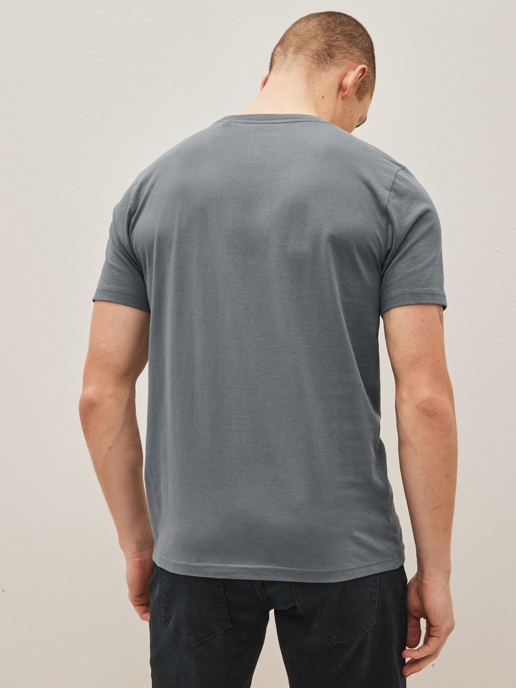 Buy Black/Slate/Grey Marl/White/Navy/Blue Slim Fit Essential