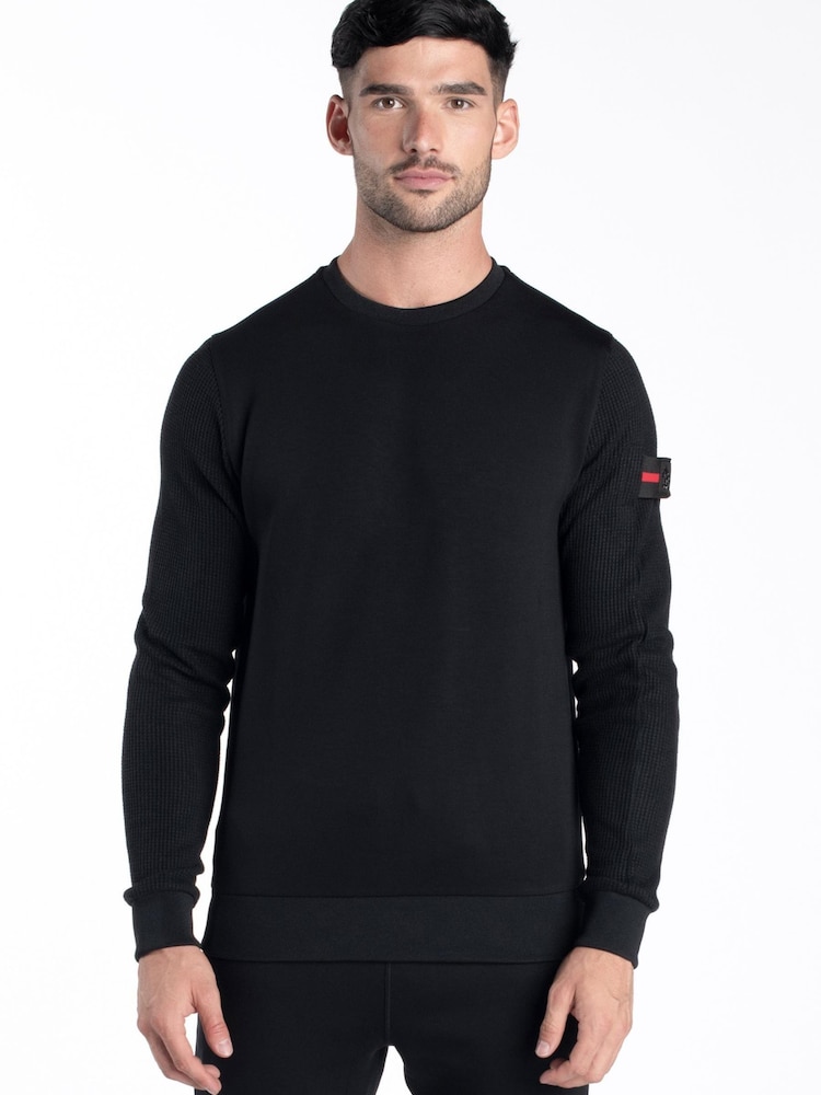 Luke 1977 Warren Jet Black Sweatshirt - Image 1 of 4