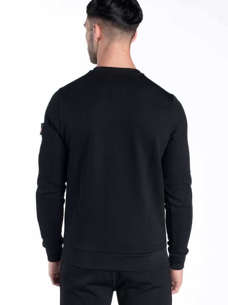 Luke 1977 Warren Jet Black Sweatshirt - Image 2 of 4