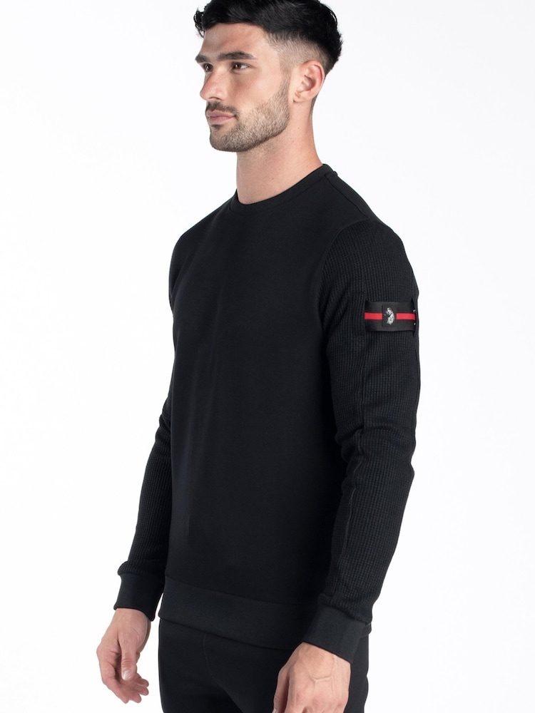 Luke 1977 Warren Jet Black Sweatshirt - Image 4 of 4