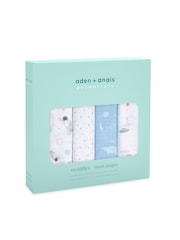 Aden & Anais Light Grey Essentials Muslin Blankets 4 Pack - Image 6 of 11