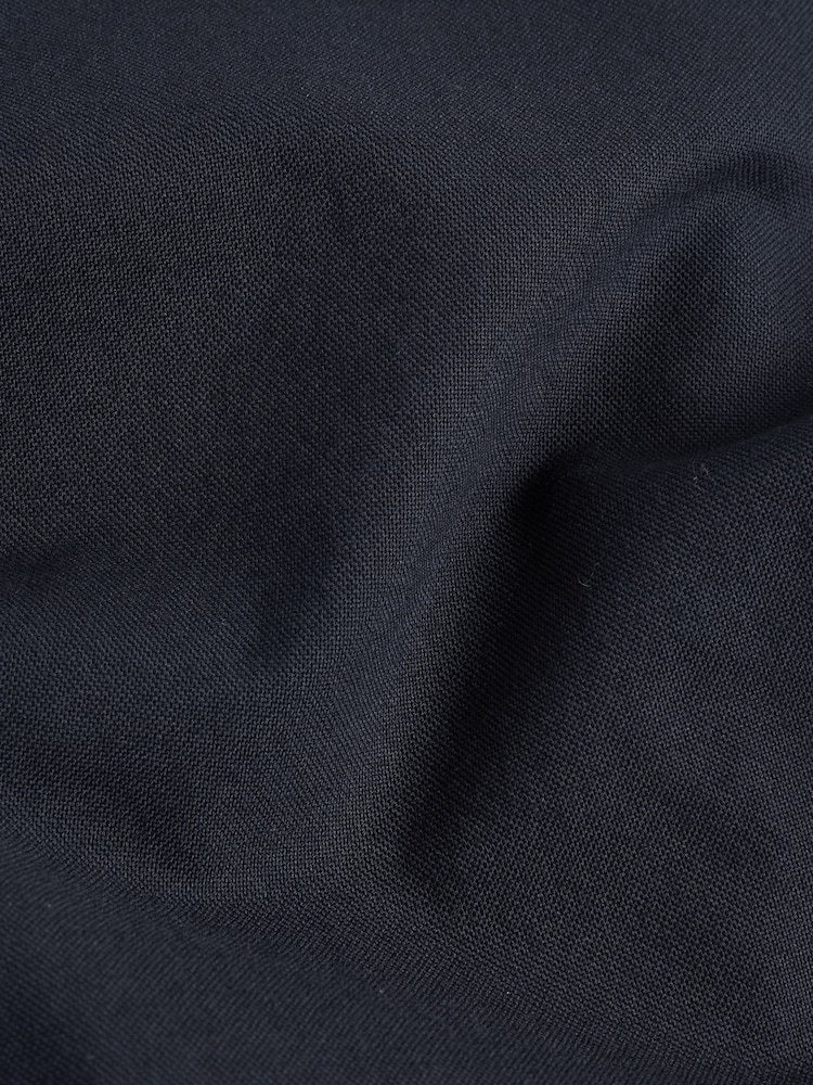 Navy Blue Regular Fit Short Sleeve Oxford Shirt - Image 5 of 5