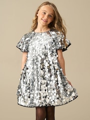 Angel & Rocket Silver Leona Sequin Dress - Image 3 of 4