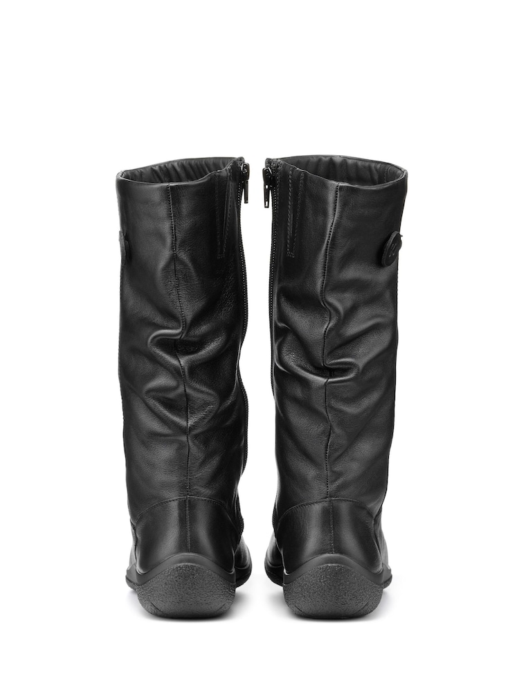 Hotter Black Regular Fit Derrymore II Zip-Fastening Boots - Image 3 of 4
