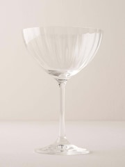 Truly Set of 4 Clear Crystal Coupes Champagne Flutes - Image 4 of 4