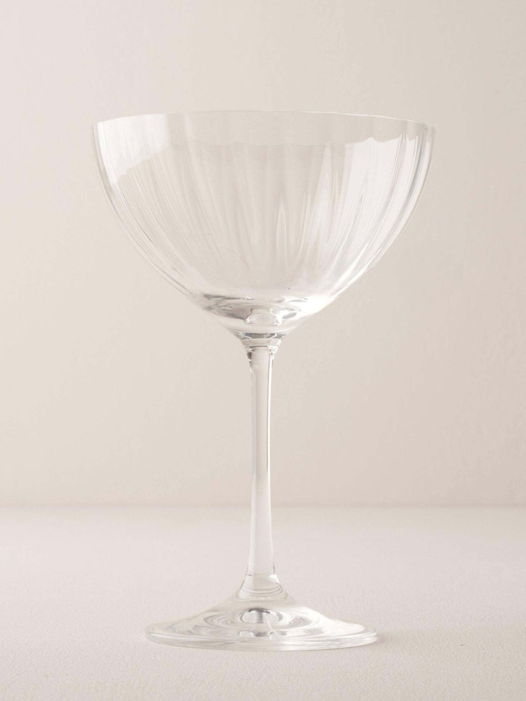 Truly Set of 4 Clear Crystal Coupes Champagne Flutes - Image 4 of 4