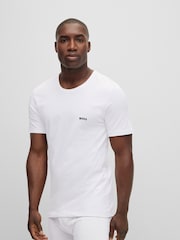BOSS Black/White/Navy Classic 100% Cotton T-Shirts 3 Pack - Image 3 of 10