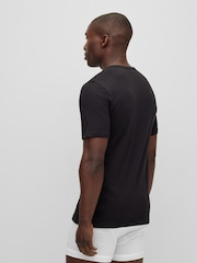 BOSS Black/White/Navy Classic 100% Cotton T-Shirts 3 Pack - Image 5 of 10