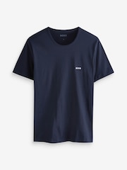 BOSS Black/White/Navy Classic 100% Cotton T-Shirts 3 Pack - Image 7 of 10