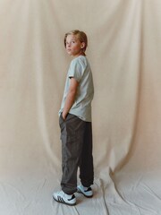 Charcoal Grey Cargo Trousers (3-16yrs) - Image 4 of 8