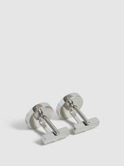 Reiss Silver Ardley Stone Insert Cufflinks - Image 4 of 6
