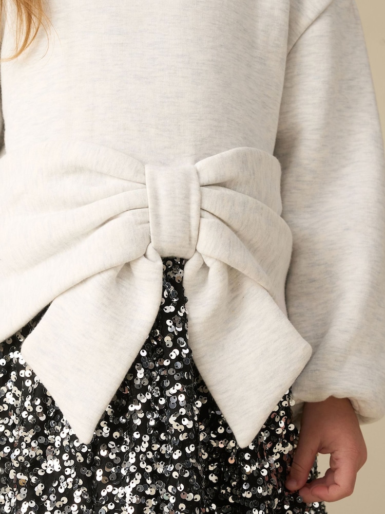 Angel & Rocket Grey Ella Sequin Sweat Dress - Image 4 of 4