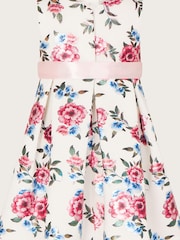 Monsoon Baby Natural Pansy Foil Scuba Dress - Image 2 of 3