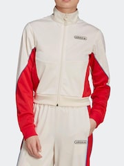 adidas Originals White Retro Luxury Track Top - Image 3 of 6