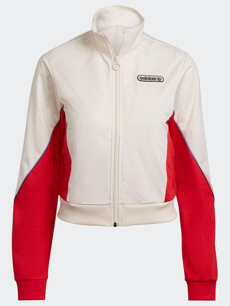 adidas Originals White Retro Luxury Track Top - Image 6 of 6