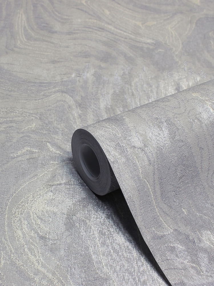 Papel pintado de vinilo metalizado marmolado de Riva Paoletti - Imagen 2 de 3