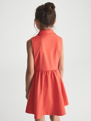 Reiss Coral Mona Junior Sleeveless Button Detail Dress - Image 5 of 7