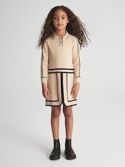 Reiss Camel Layla 9-12 yrs Knitted Mini Dress - Image 1 of 6