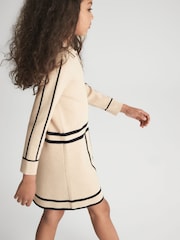 Reiss Camel Layla 9-12 yrs Knitted Mini Dress - Image 3 of 6