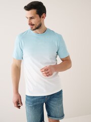 Light Blue Dip Dye T-Shirt - Image 1 of 7