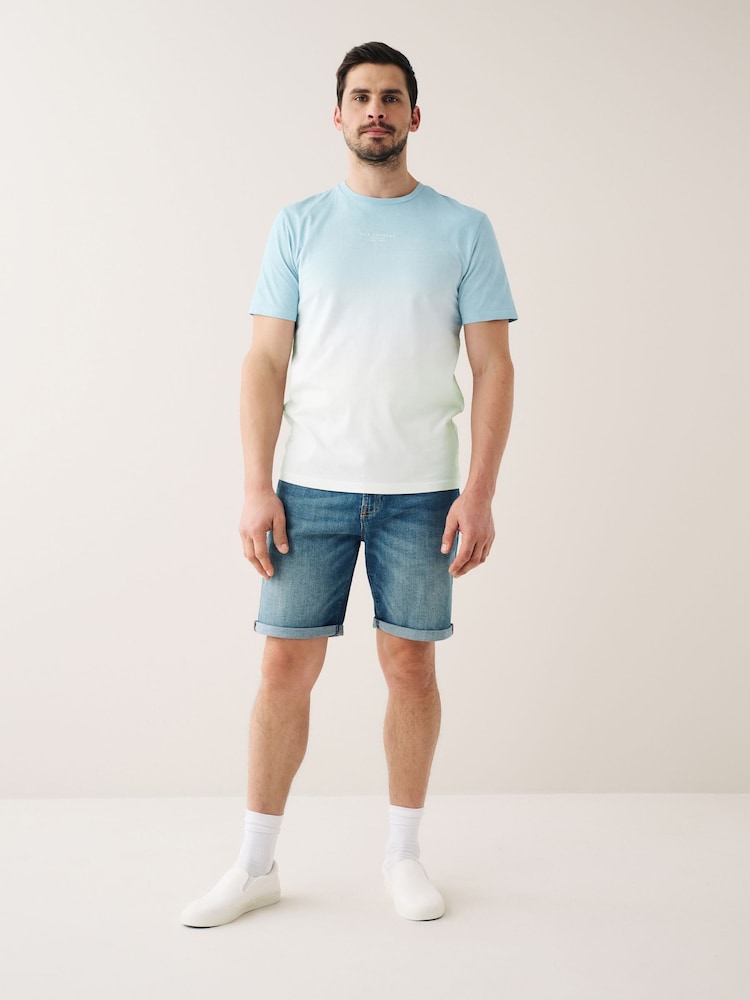 Light Blue Dip Dye T-Shirt - Image 2 of 7