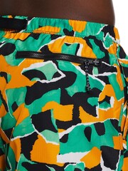 Nike Green Voyage Camo 5 Inch Swim Shorts - Image 6 of 8
