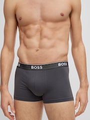 BOSS Blue/ Grey Power Trunks 3 Pack - Image 11 of 12