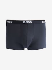 BOSS Blue/ Grey Power Trunks 3 Pack - Image 4 of 12