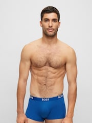 BOSS Blue/ Grey Power Trunks 3 Pack - Image 9 of 12
