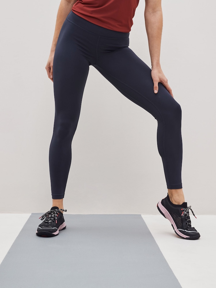 Navy Blue Active Yoga Leggings - Image 5 of 9