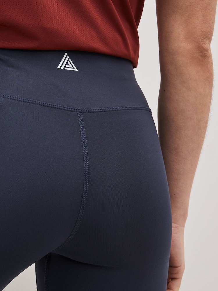 Navy Blue Active Yoga Leggings - Image 8 of 9