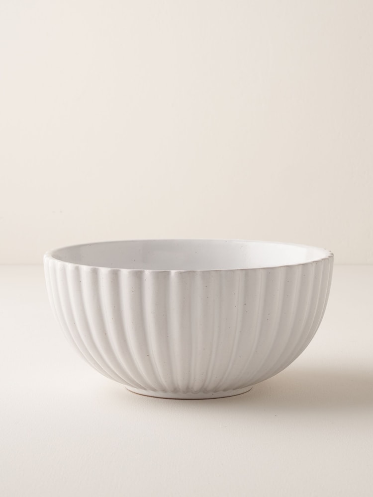 Truly Grey Small Fluted Serving Bowl - Image 2 of 2