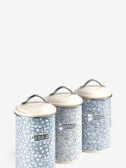 Set of 3 Blue Cordelia Floral Storage Tins - Image 2 of 2