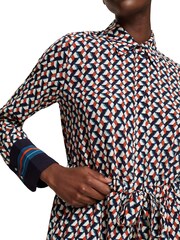 Esprit Navy Blue Patterned Shirt Dress - Image 5 of 7