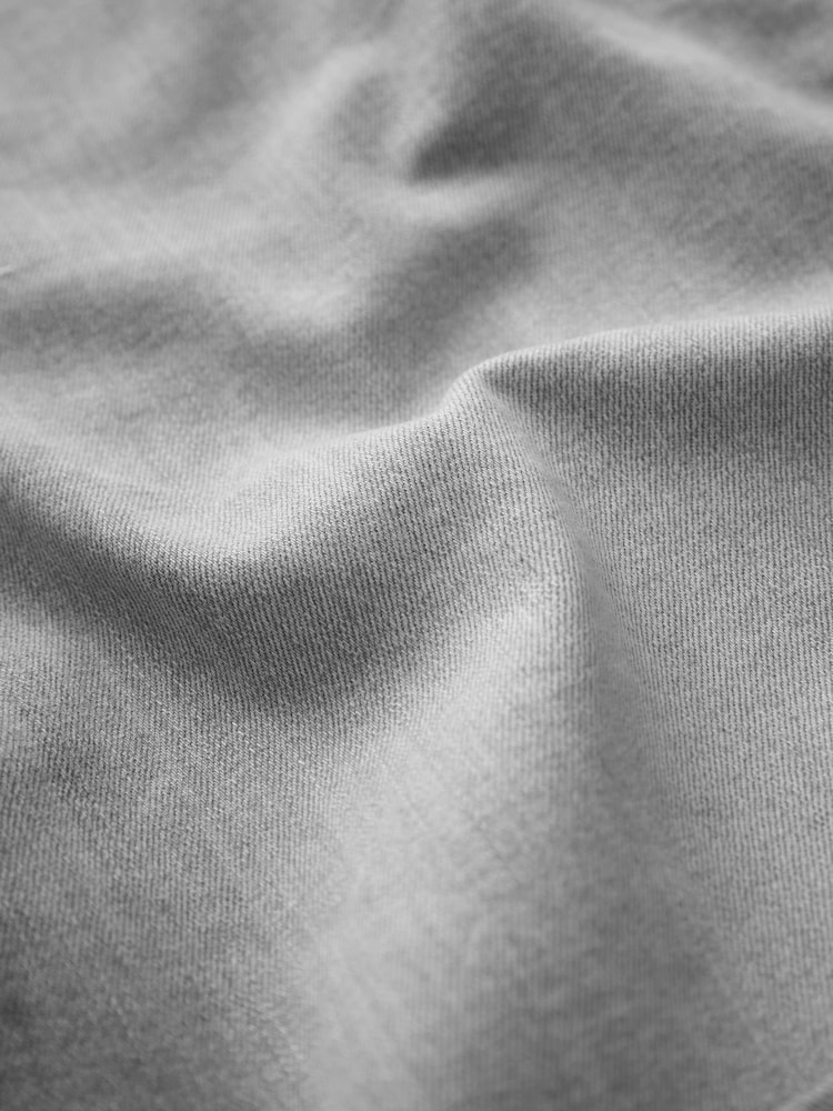 Light Grey Slim Stretch Denim Shorts - Image 4 of 5