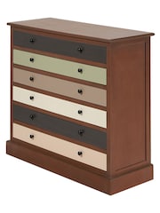 Pacific Sage Green Loft Pine Wood 6 Drawer Unit - Image 2 of 4