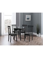 Julian Bowen Black Coast Double Drop Leaf Round 4 Seater Dining Set - Image 1 of 4