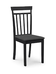Julian Bowen Black Coast Double Drop Leaf Round 4 Seater Dining Set - Image 4 of 4