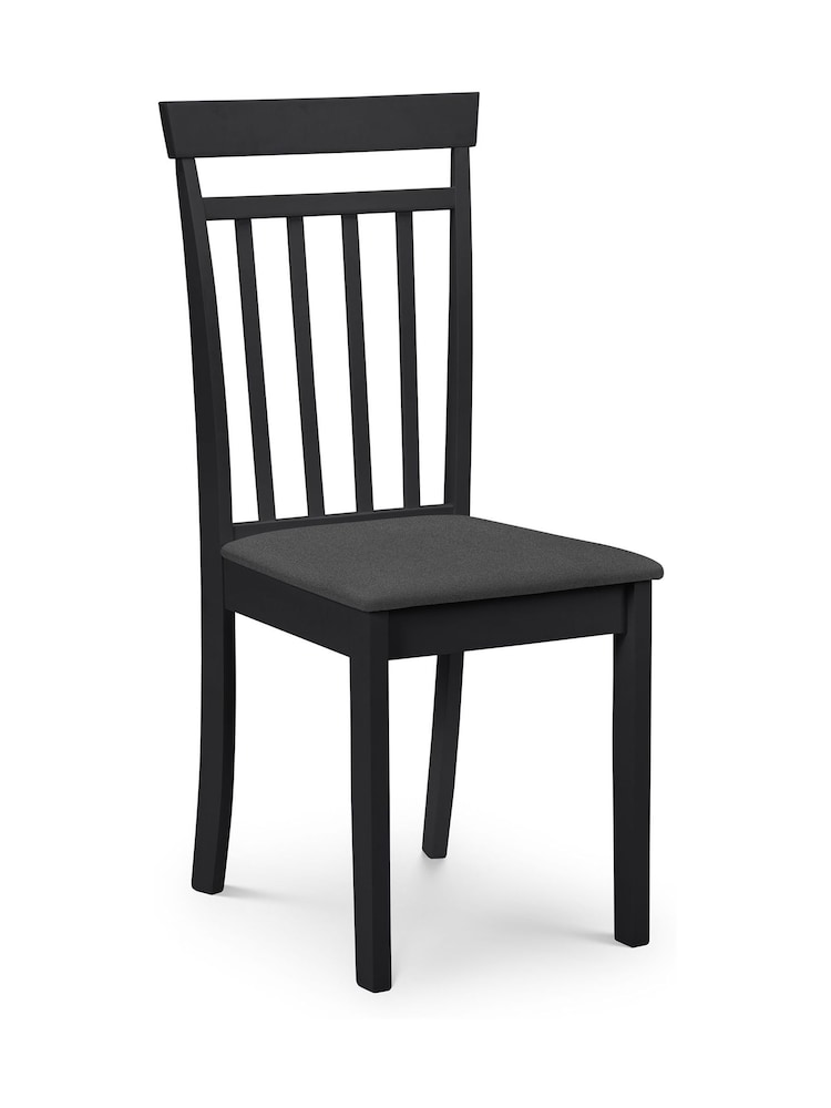 Julian Bowen Black Coast Double Drop Leaf Round 4 Seater Dining Set - Image 4 of 4