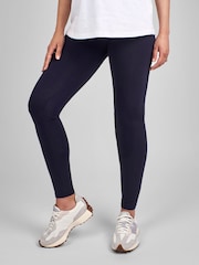 JoJo Maman Bébé Navy Blue Cotton Rich Maternity Leggings - Image 1 of 5