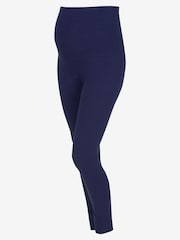 JoJo Maman Bébé Navy Blue Cotton Rich Maternity Leggings - Image 5 of 5
