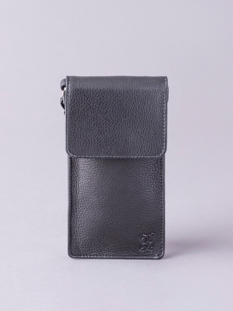 Lakeland Leather Black Cross-Body Phone Pouch Bag - Image 1 of 6