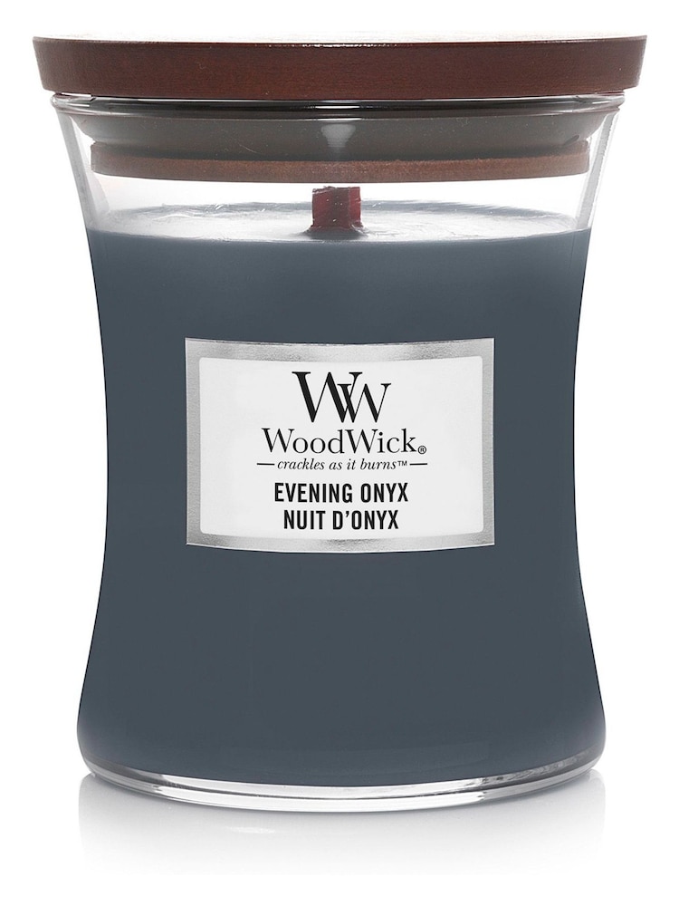 Woodwick Blue Medium  Hourglass Evening Onyx Candle - Image 3 of 3