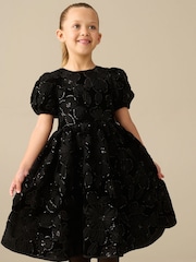 Angel & Rocket Layla Velvet Embellished Puff Sleeve Dress - Image 4 de 4