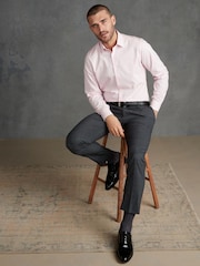 Pink Slim Fit Signature Super Non Iron Single Cuff Shirt - Image 1 of 8