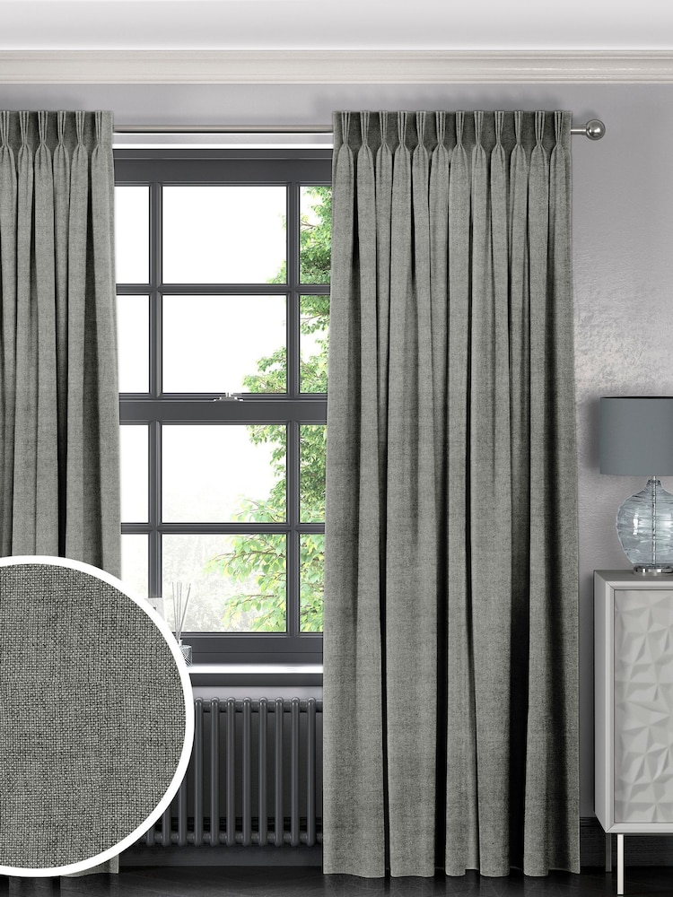 Ghost Grey Paso Made To Measure Curtains - Image 1 of 9