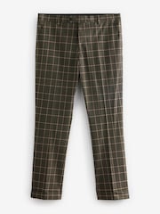 Braun - Karierte Hose mit Besatz - Bild 4 von 6